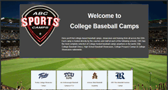 Desktop Screenshot of collegebaseballcamps.com