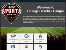 Tablet Screenshot of collegebaseballcamps.com